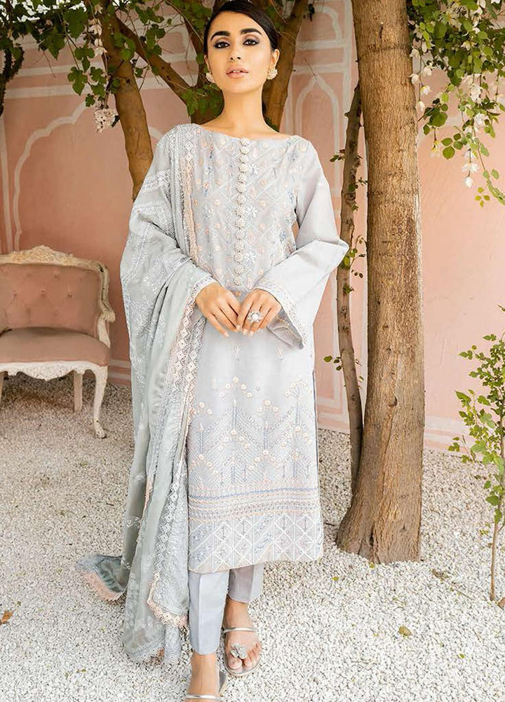 Mahiri By Cross Stitch Embroidered Lawn Suits Unstitched 3 Piece CS21-M2 02 Effluvium Dew - Summer Collection