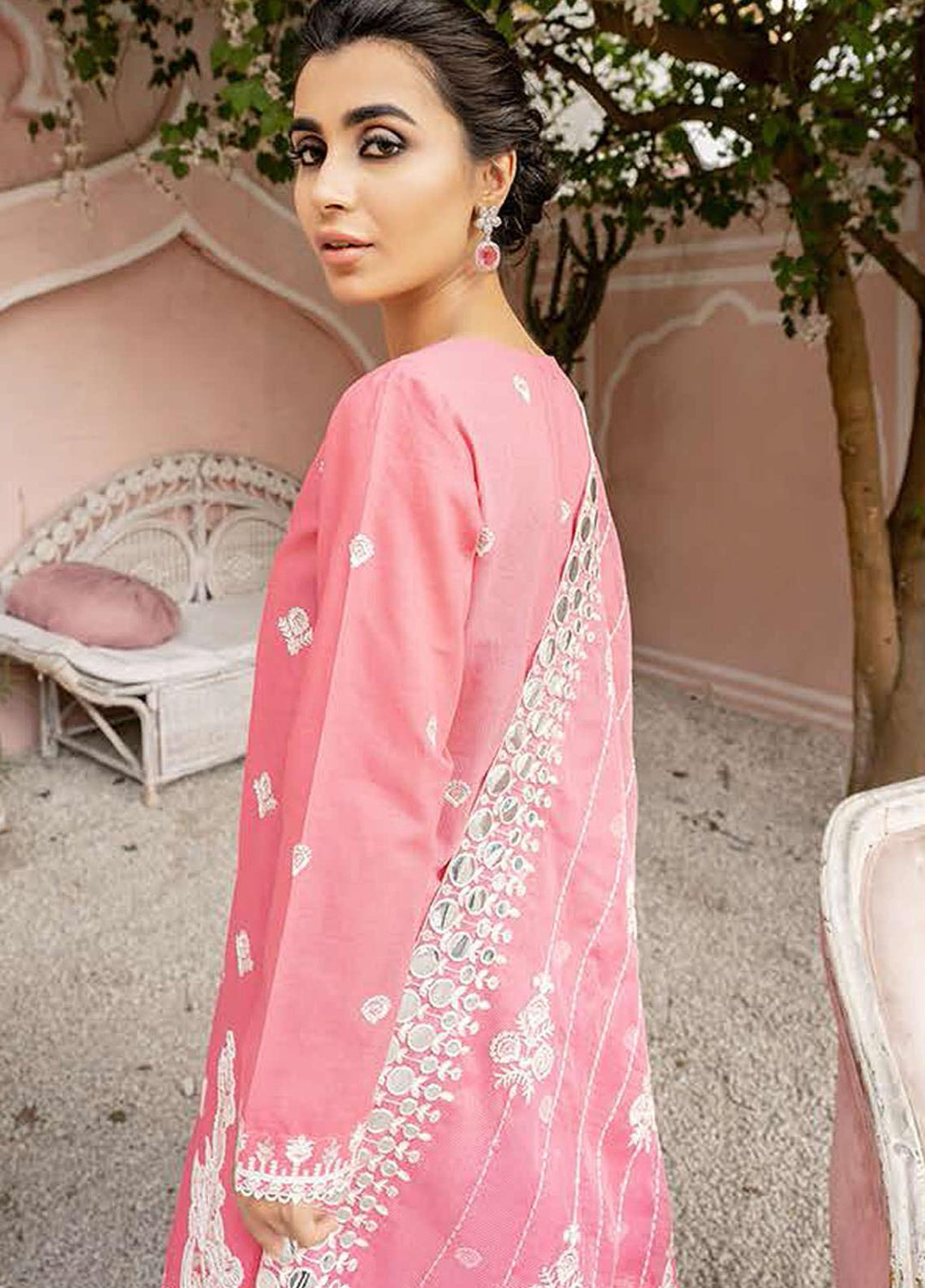 Mahiri By Cross Stitch Embroidered Lawn Suits Unstitched 3 Piece CS21-M2 03 Ballet Roseate - Summer Collection