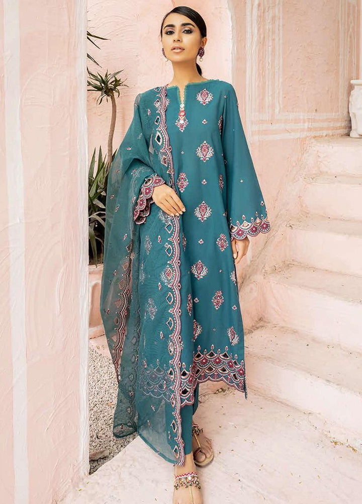Mahiri By Cross Stitch Embroidered Lawn Suits Unstitched 3 Piece CS21-M2 04 Harbor Cameo - Summer Collection