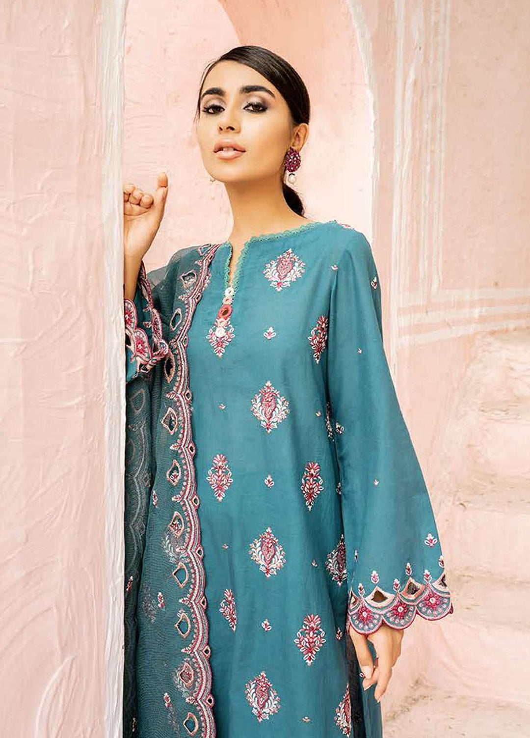 Mahiri By Cross Stitch Embroidered Lawn Suits Unstitched 3 Piece CS21-M2 04 Harbor Cameo - Summer Collection