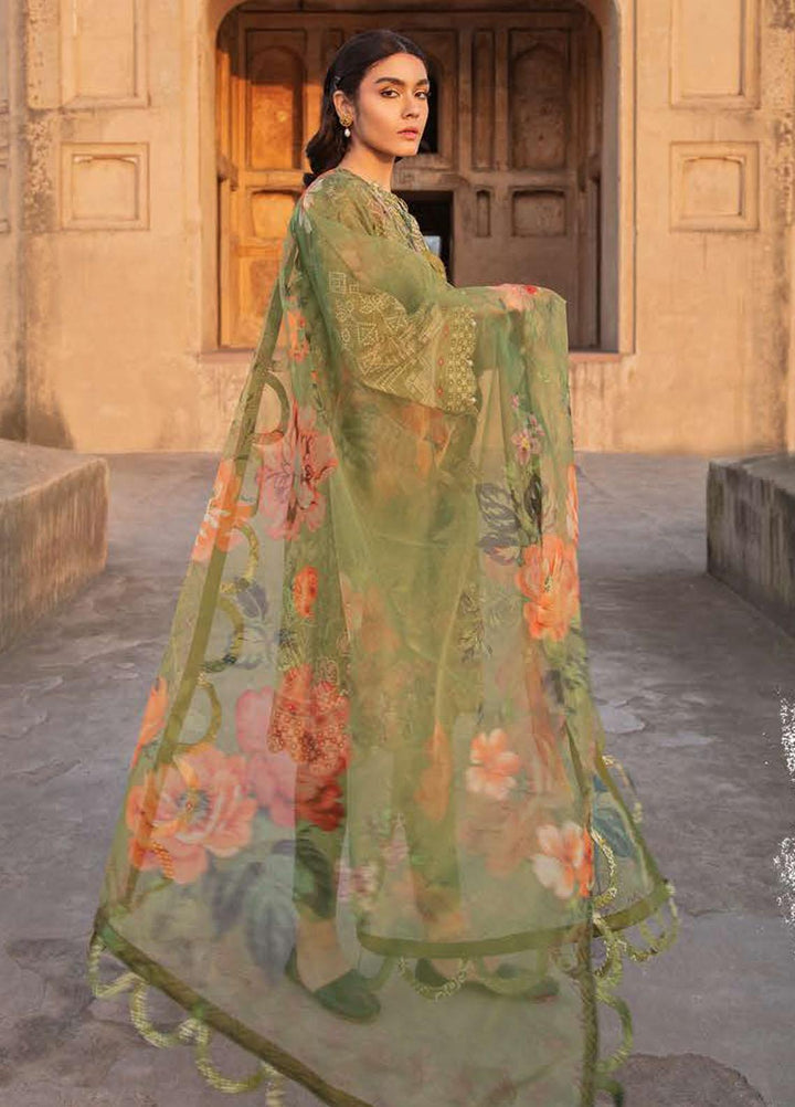 Mehrbano By Cross Stitch Embroidered Lawn Suits Unstitched 3 Piece CS22ML AMBIENT BLISS - Premium Collection