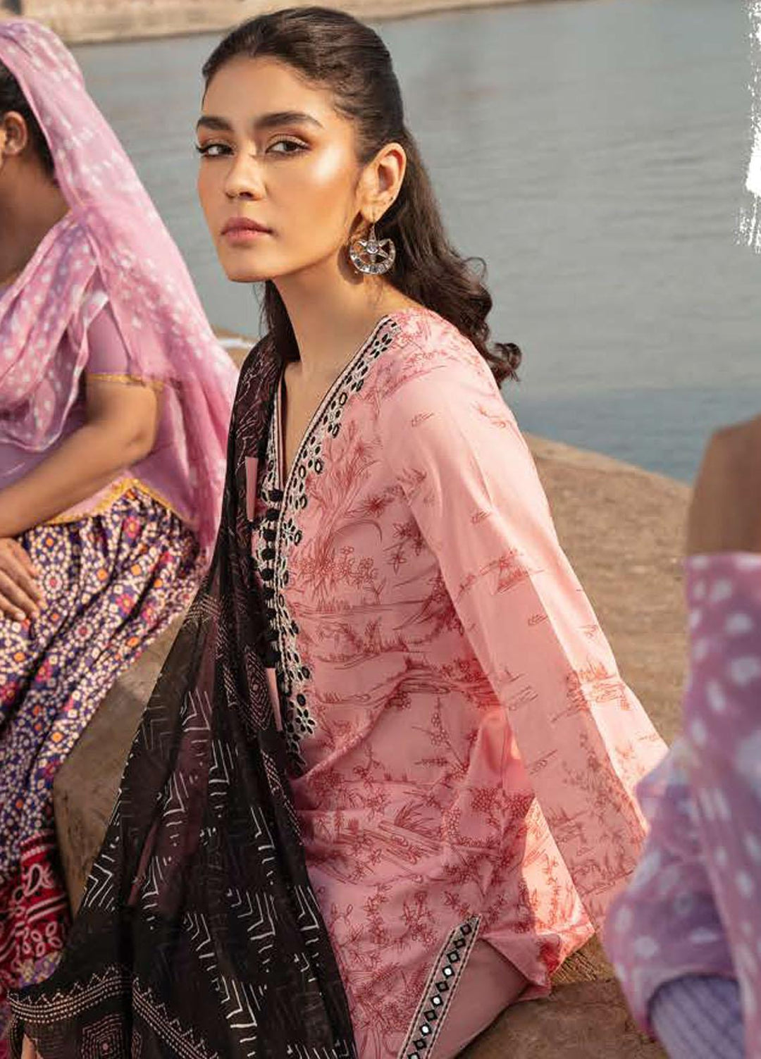 Mehrbano By Cross Stitch Embroidered Lawn Suits Unstitched 3 Piece CS22ML LEAFY TERRAIN - Premium Collection