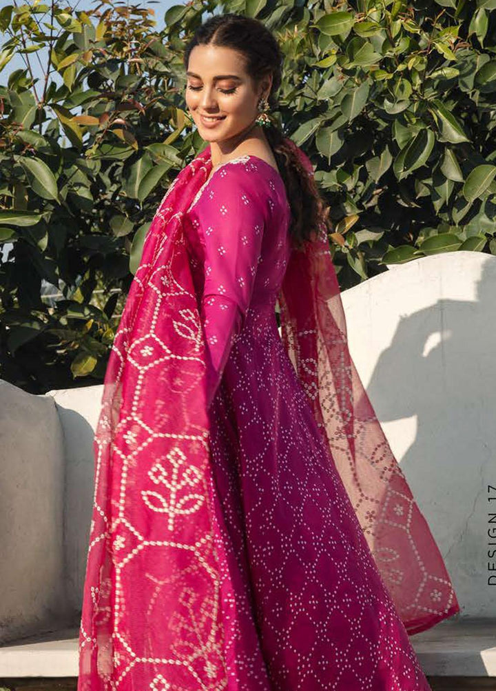 Mehrbano By Cross Stitch Embroidered Lawn Suits Unstitched 3 Piece CS22ML MAGENTA ALLURE - Premium Collection