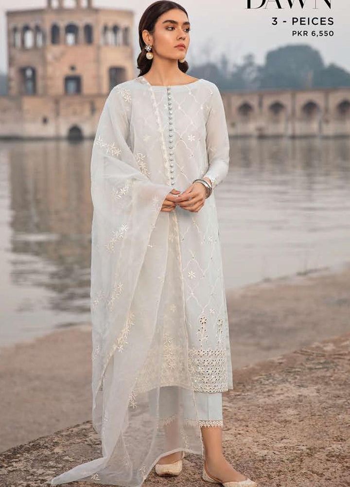 Mehrbano By Cross Stitch Embroidered Lawn Suits Unstitched 3 Piece CS22ML MISTY DAWN - Premium Collection