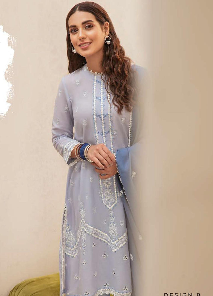 Mehrbano By Cross Stitch Embroidered Lawn Suits Unstitched 3 Piece CS22ML REGAL EMPIRE - Premium Collection