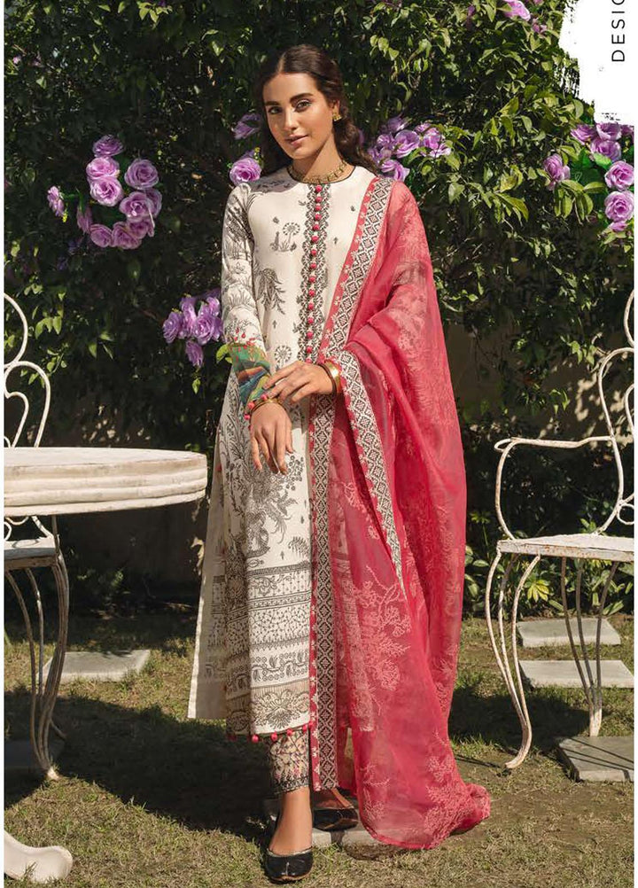 Mehrbano By Cross Stitch Embroidered Lawn Suits Unstitched 3 Piece CS22ML SAFARI IMPRESSION - Premium Collection