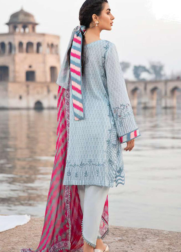 Mehrbano By Cross Stitch Embroidered Lawn Suits Unstitched 3 Piece CS22ML WISPY HAZE - Premium Collection