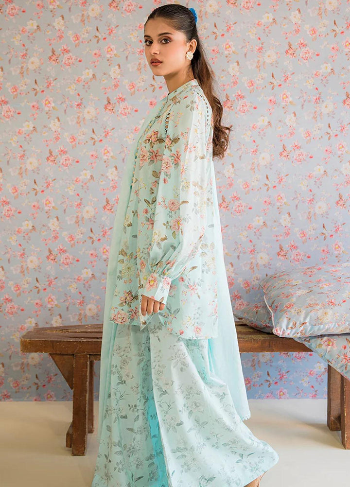 Cross Stitch Printed Lawn Suits Unstitched 3 Piece CS23PP D-02 Carolina Grace - Summer Collection