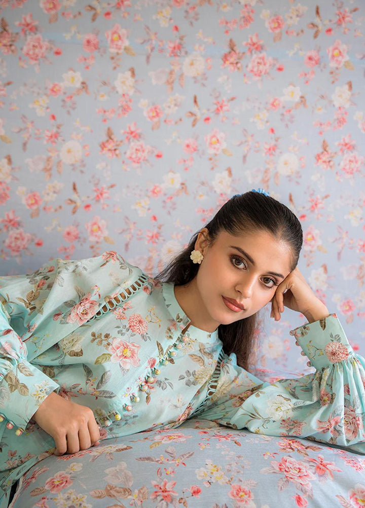 Cross Stitch Printed Lawn Suits Unstitched 3 Piece CS23PP D-02 Carolina Grace - Summer Collection