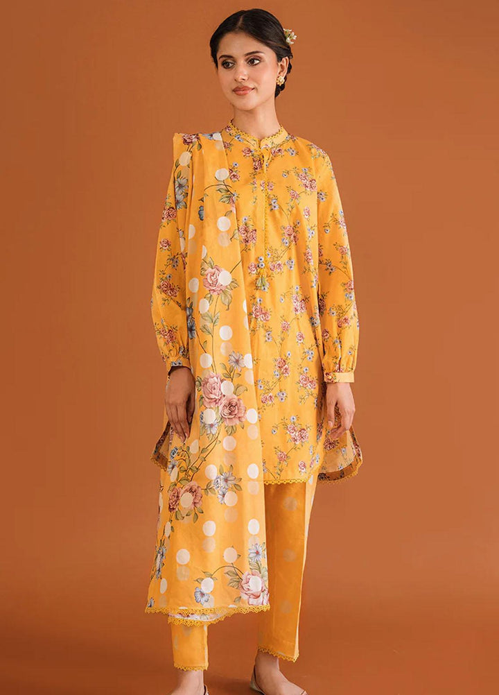 Cross Stitch Printed Lawn Suits Unstitched 3 Piece CS23PP D-04 Iris Joy - Summer Collection