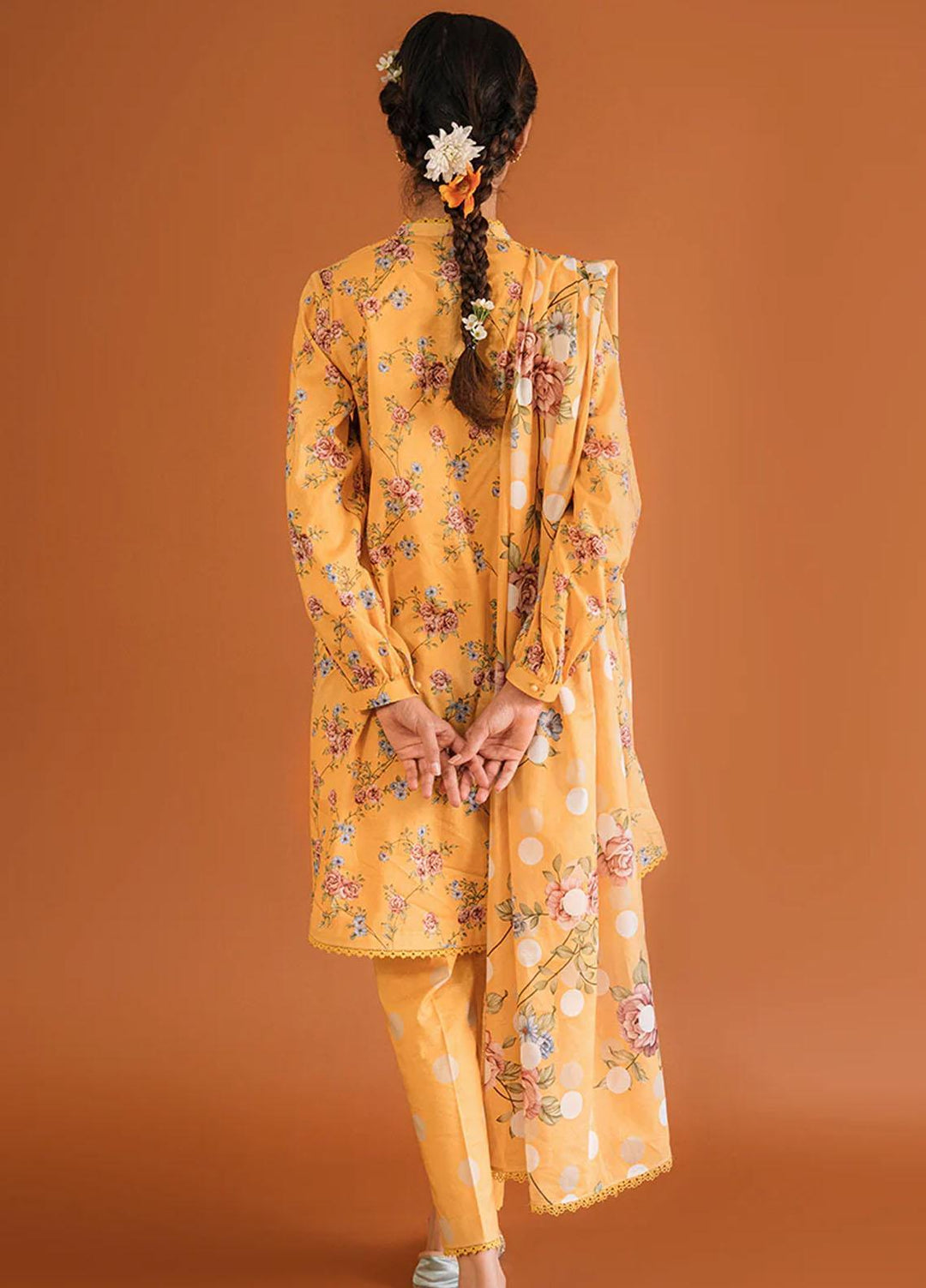 Cross Stitch Printed Lawn Suits Unstitched 3 Piece CS23PP D-04 Iris Joy - Summer Collection