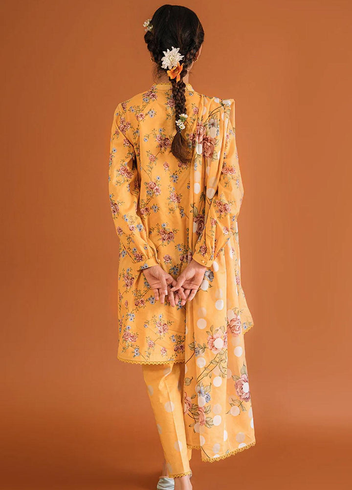 Cross Stitch Printed Lawn Suits Unstitched 3 Piece CS23PP D-04 Iris Joy - Summer Collection