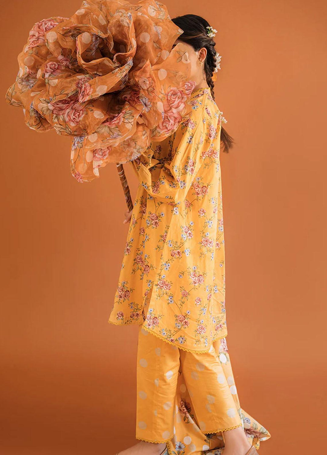 Cross Stitch Printed Lawn Suits Unstitched 3 Piece CS23PP D-04 Iris Joy - Summer Collection