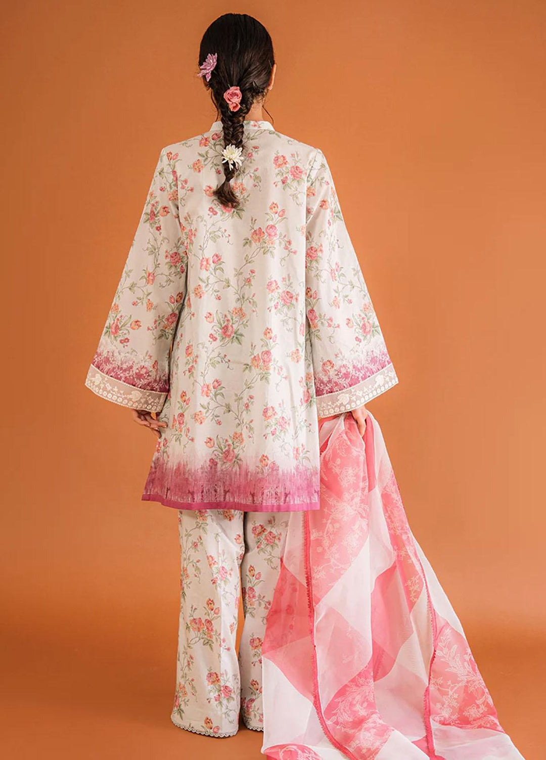 Cross Stitch Embroidered Lawn Suits Unstitched 3 Piece CS23PP D-05 Paradise Glaze - Summer Collection