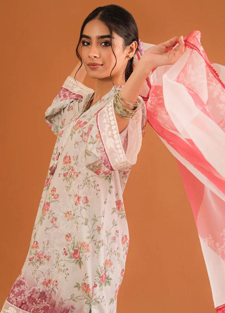 Cross Stitch Embroidered Lawn Suits Unstitched 3 Piece CS23PP D-05 Paradise Glaze - Summer Collection