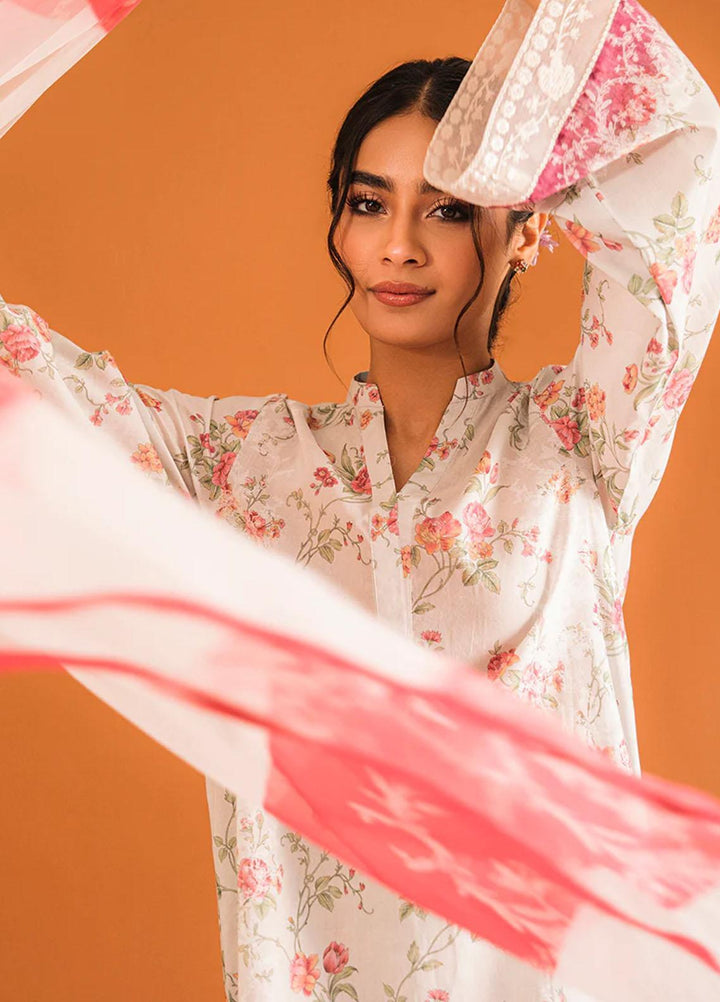 Cross Stitch Embroidered Lawn Suits Unstitched 3 Piece CS23PP D-05 Paradise Glaze - Summer Collection