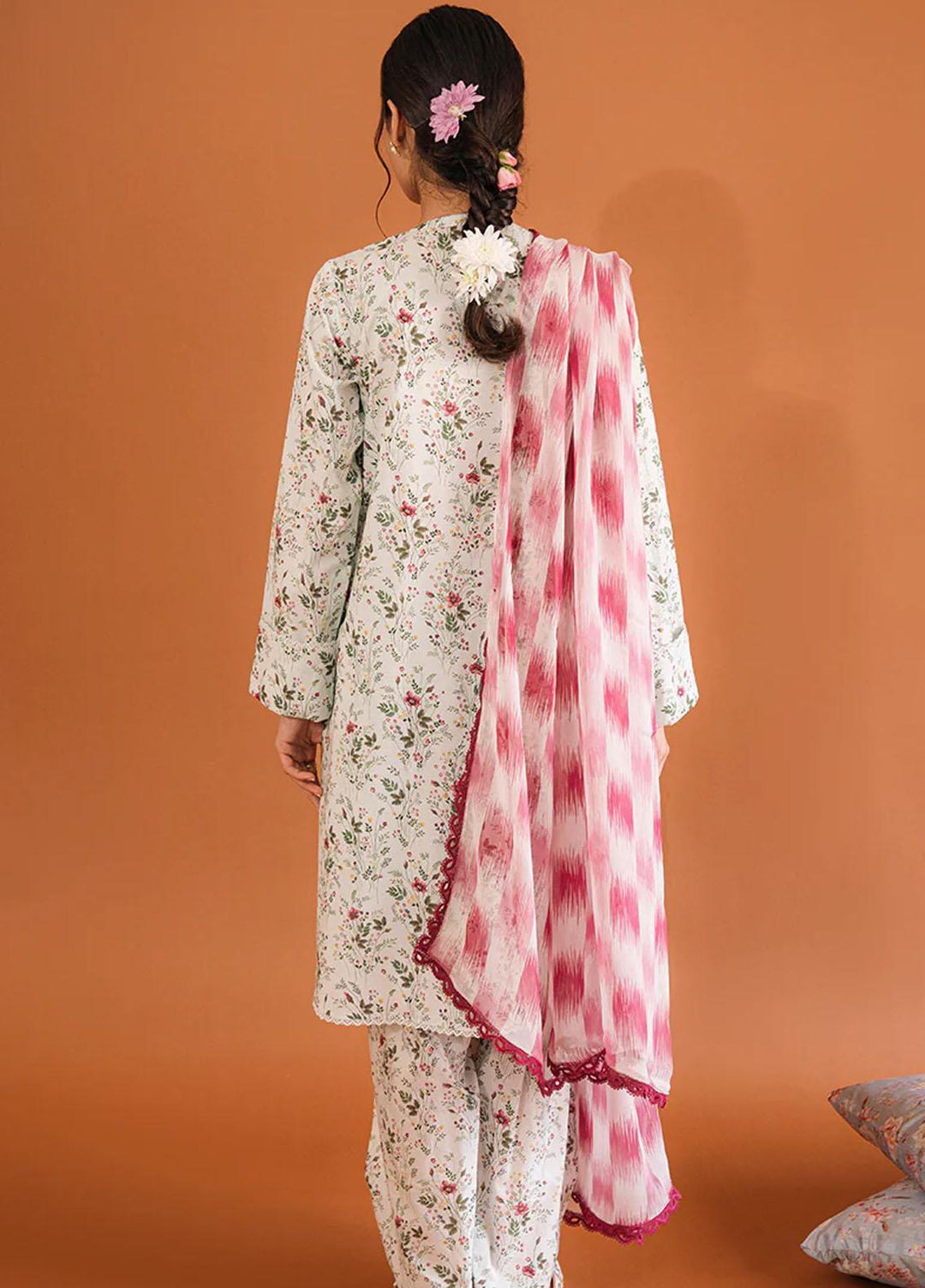 Cross Stitch Printed Lawn Suits Unstitched 3 Piece CS23PP D-09 Subtle Allure - Summer Collection