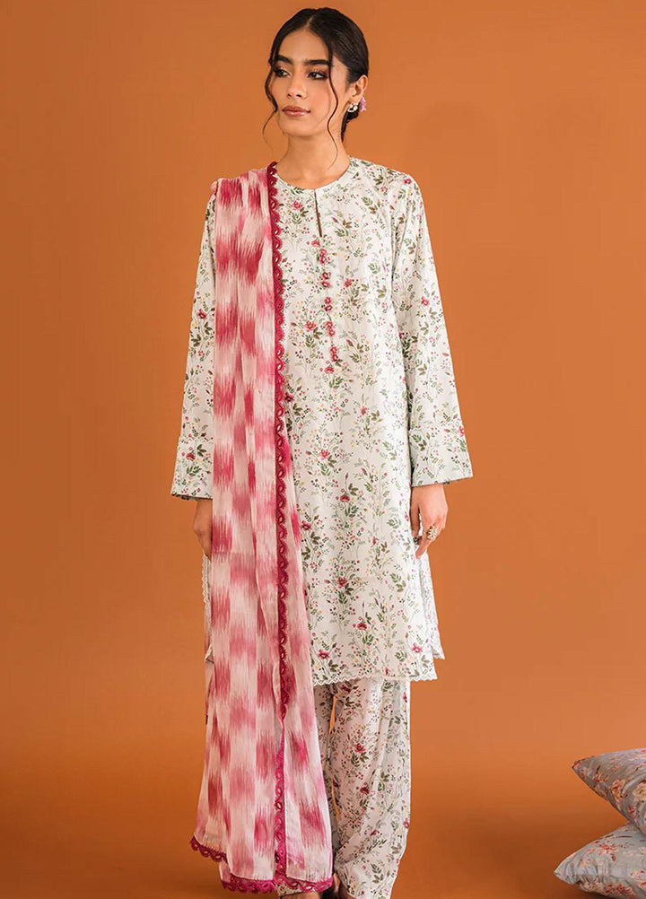 Cross Stitch Printed Lawn Suits Unstitched 3 Piece CS23PP D-09 Subtle Allure - Summer Collection