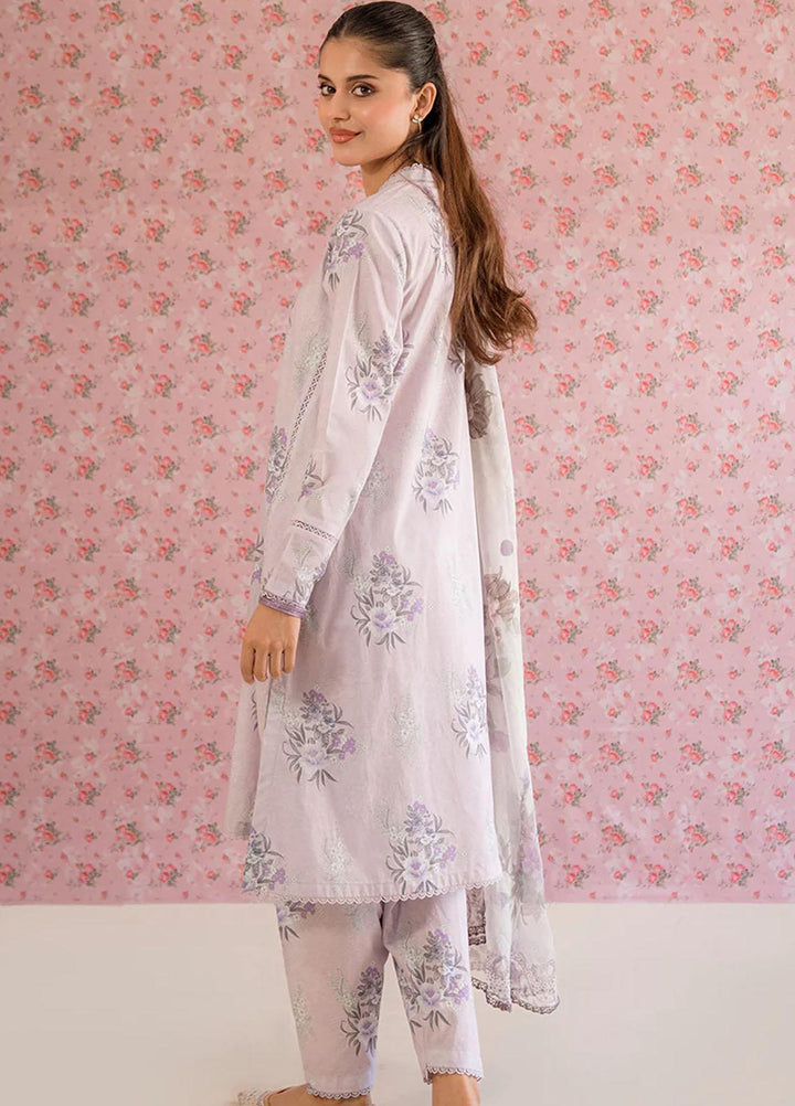 Cross Stitch Printed Lawn Suits Unstitched 3 Piece CS23PP D-10 Winsome Orchid - Summer Collection
