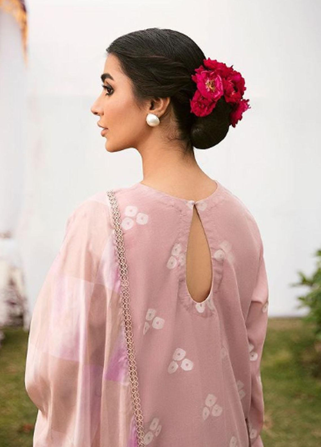 Cross Stitch Embroidered Cotton Suits Unstitched 3 Piece CS23PL D-03 Pale Mauve - Eid Collection