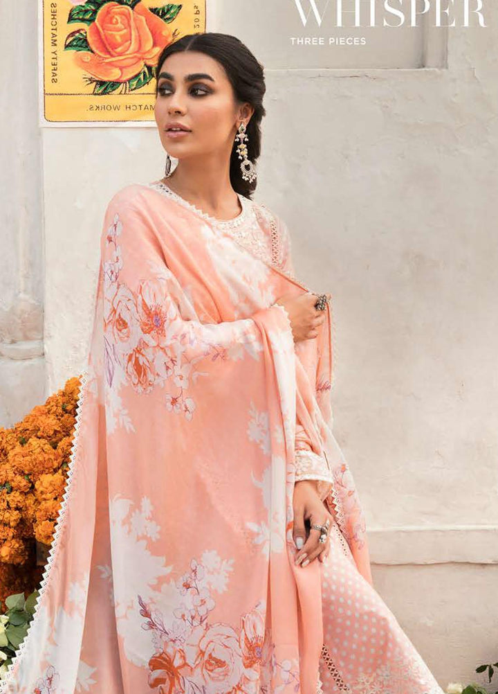 Cross Stitch Embroidered Lawn Suits Unstitched 3 Piece CS23PL D-05 Pastel Whisper - Eid Collection