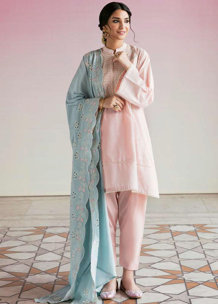 Cross Stitch Embroidered Lawn Suits Unstitched 3 Piece CS23PL D-12 Folk Festive - Eid Collection