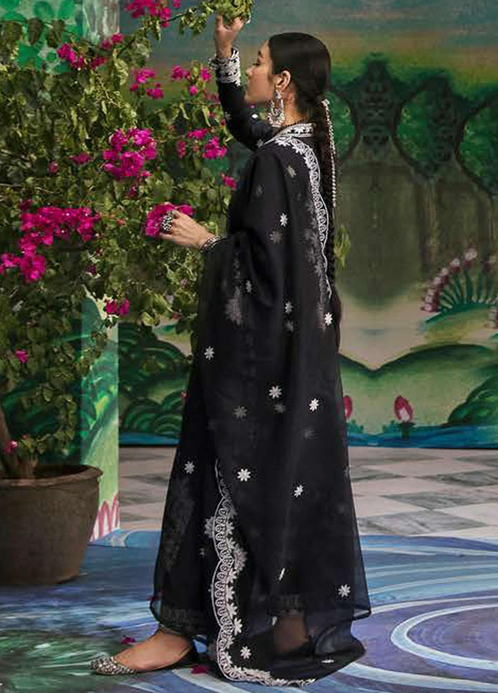 Cross Stitch Embroidered Lawn Suits Unstitched 3 Piece CS23PL D-21 Inky Glint - Eid Collection