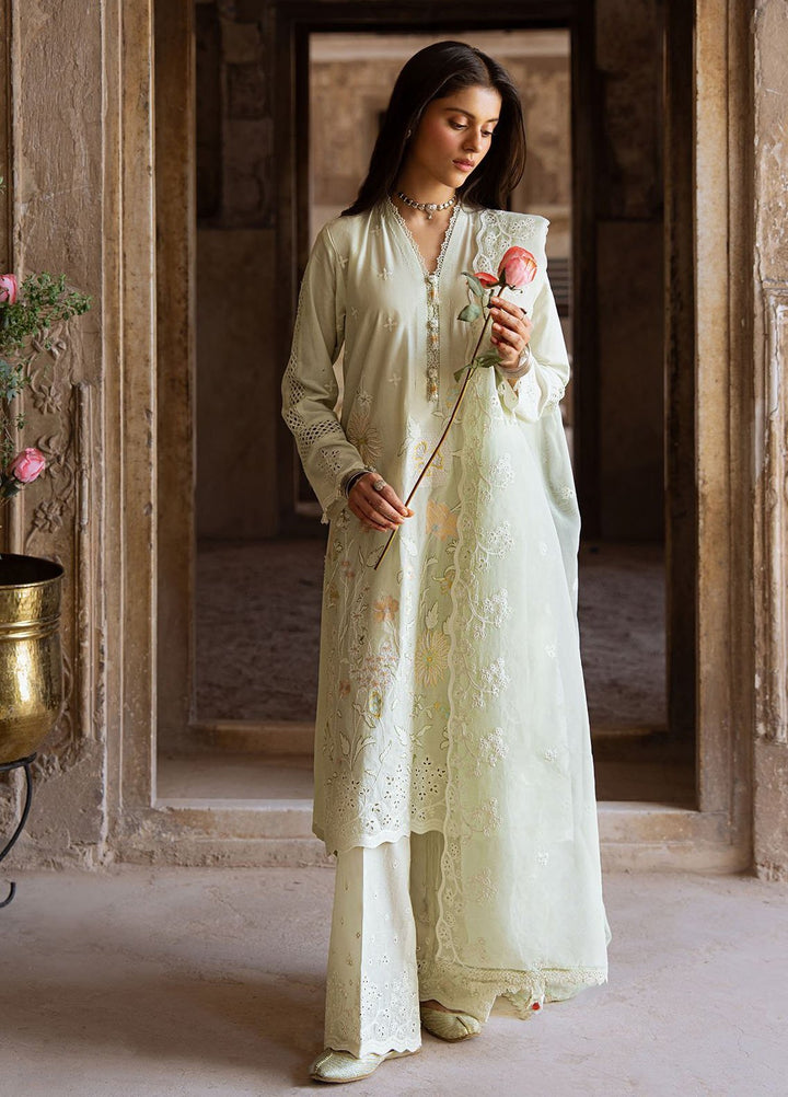 Cross Stitch Print N Embroidery Lawn Suits Unstitched 3 Piece CS25EL Aqua Serenity - Summer Collection