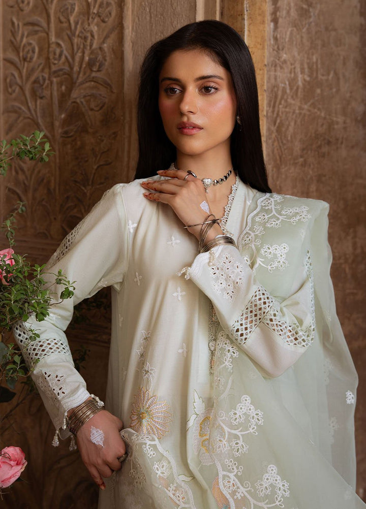 Cross Stitch Print N Embroidery Lawn Suits Unstitched 3 Piece CS25EL Aqua Serenity - Summer Collection