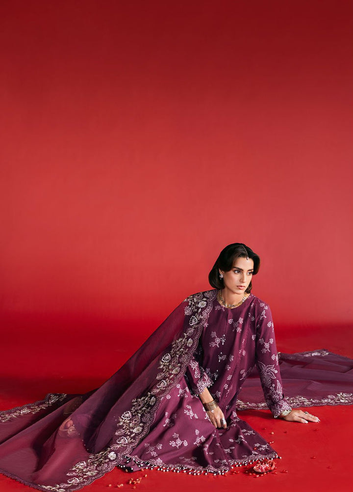 Cross Stitch Print N Embroidery Lawn Suits Unstitched 3 Piece CS25EL Deep Flare - Summer Collection