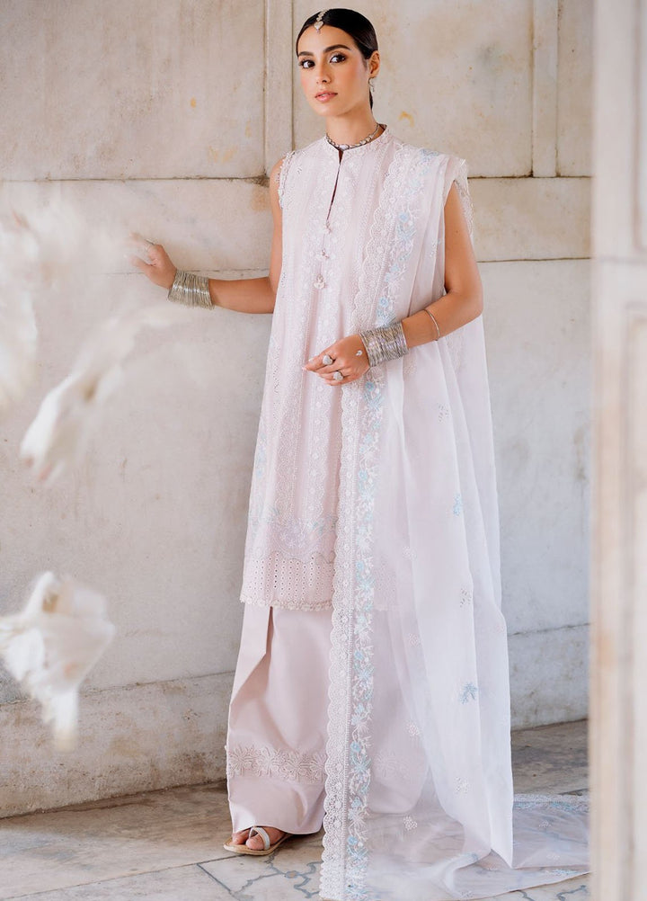 Cross Stitch Print N Embroidery Lawn Suits Unstitched 3 Piece CS25EL Hushed Mauve - Summer Collection