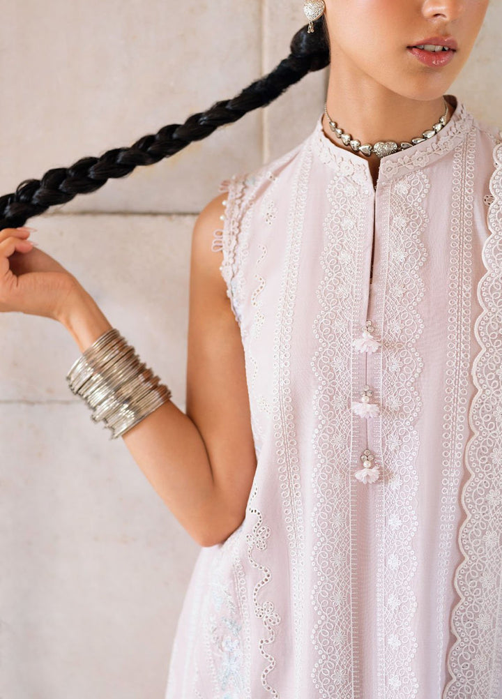 Cross Stitch Print N Embroidery Lawn Suits Unstitched 3 Piece CS25EL Hushed Mauve - Summer Collection