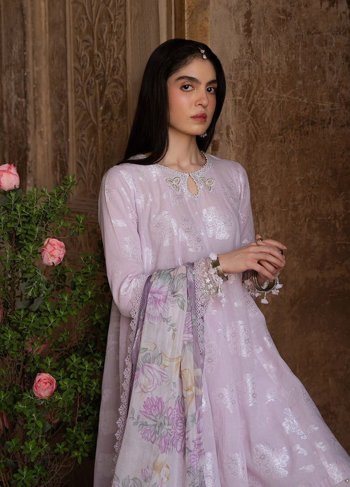 Cross Stitch Print N Embroidery Lawn Suits Unstitched 3 Piece CS25EL Lavender Bliss - Summer Collection