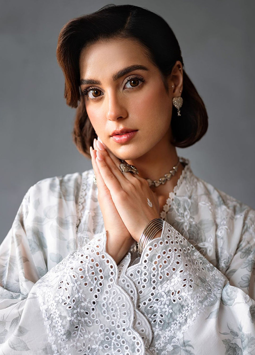 Cross Stitch Print N Embroidery Lawn Suits Unstitched 3 Piece CS25EL Mesh Bloom - Summer Collection