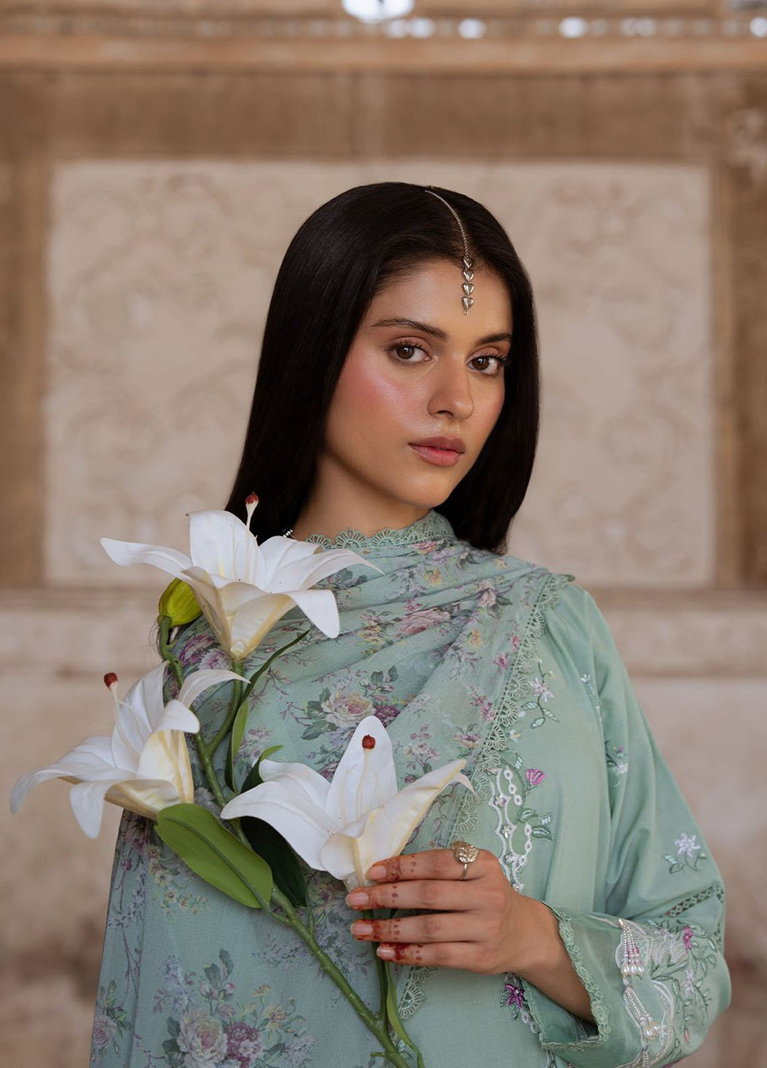 Cross Stitch Print N Embroidery Lawn Suits Unstitched 3 Piece CS25EL Sage Grace - Summer Collection