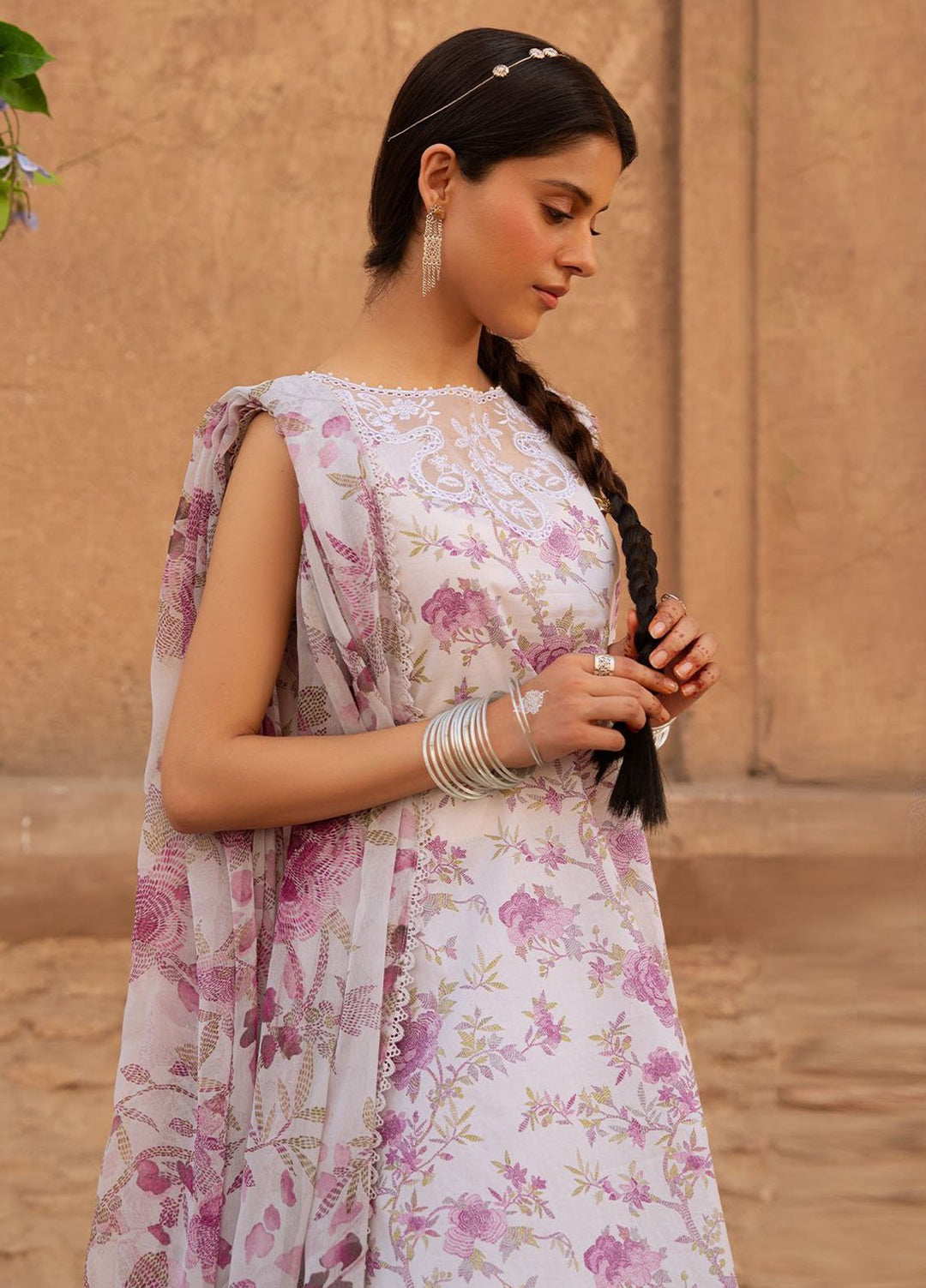 Cross Stitch Print N Embroidery Lawn Suits Unstitched 3 Piece CS25EL Sparkling Gem - Summer Collection