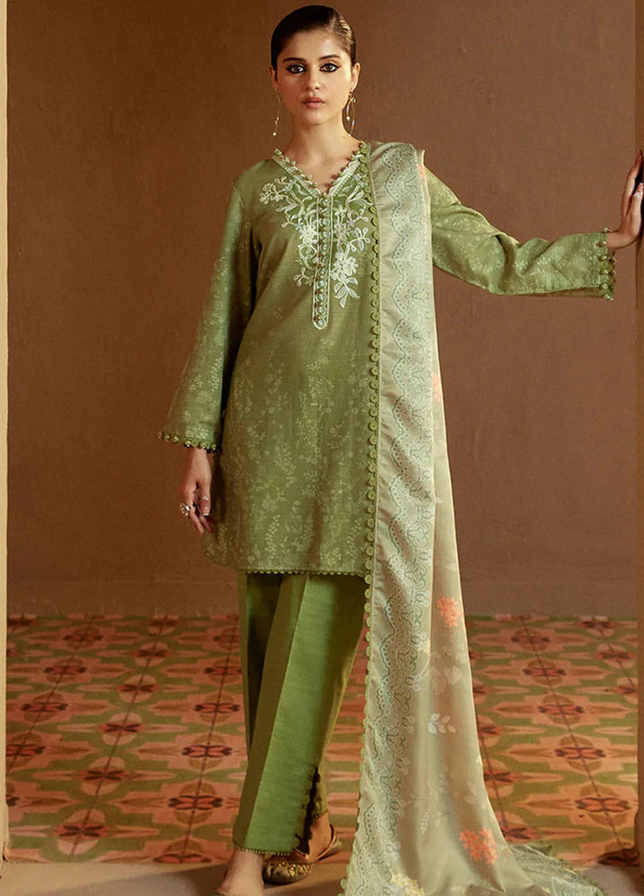 Cross Stitch Printed Khaddar Suits Unstitched 3 Piece CS24W Winter Tale - Winter Collection