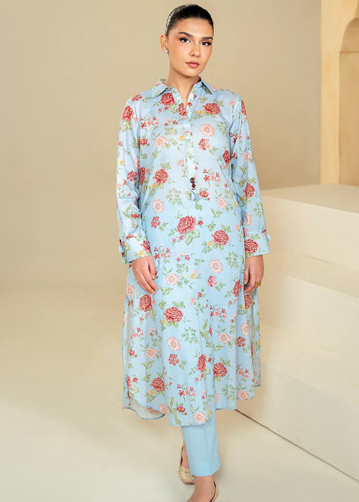 Cross Stitch Printed Lawn Suits Unstitched 2 Piece CS24DL D-15 Chambray Dream - Summer Collection