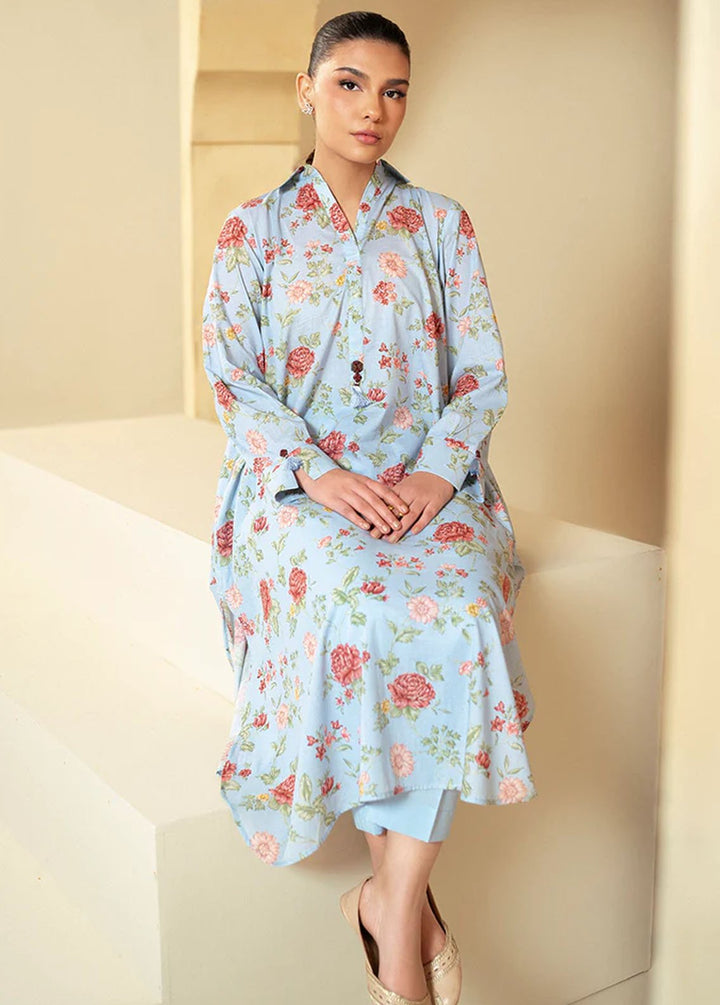 Cross Stitch Printed Lawn Suits Unstitched 2 Piece CS24DL D-15 Chambray Dream - Summer Collection
