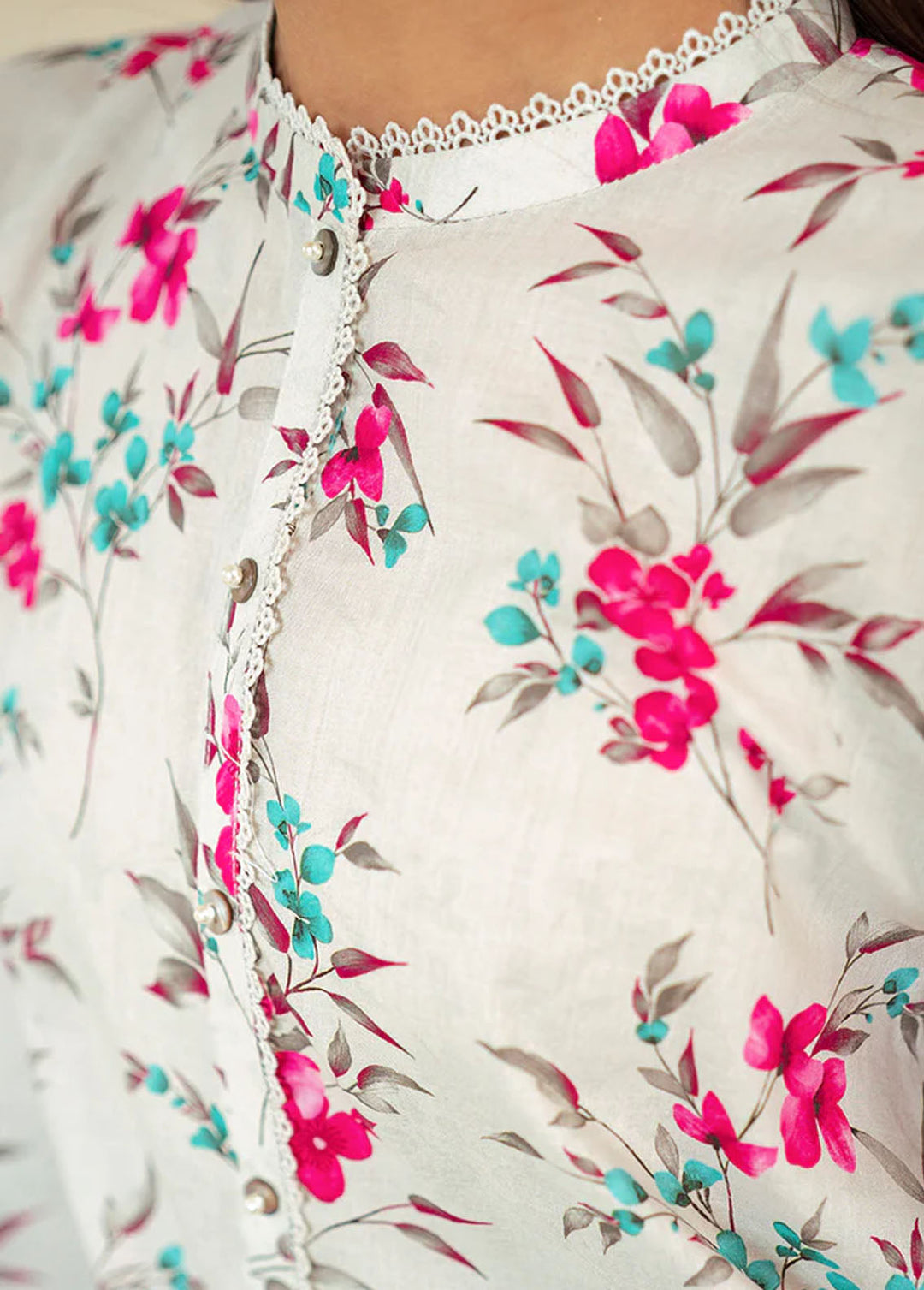 Cross Stitch Printed Lawn Suits Unstitched 2 Piece CS24DL D-16 Foggy Dew - Summer Collection