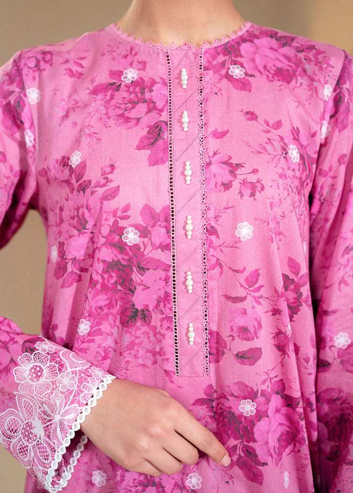 Cross Stitch Printed Lawn Suits Unstitched 2 Piece CS24DL D-17 Moon Light - Summer Collection