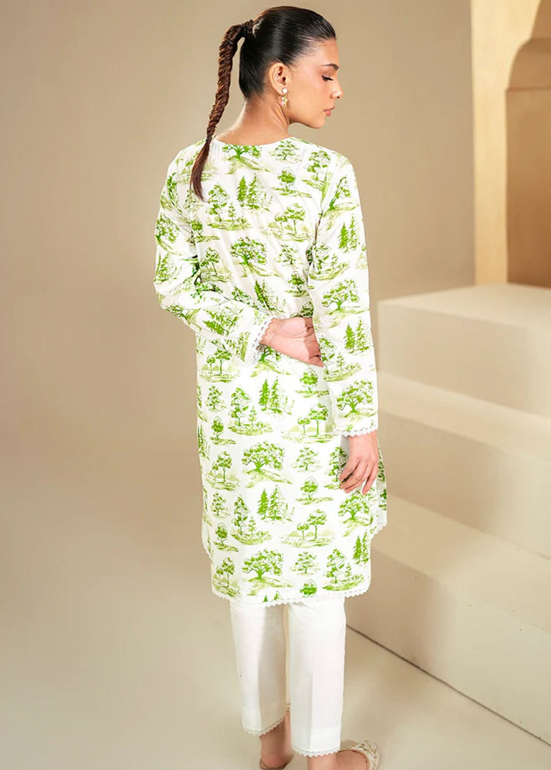 Cross Stitch Printed Lawn Suits Unstitched 2 Piece CS24DL D-18 Mystic Forest - Summer Collection