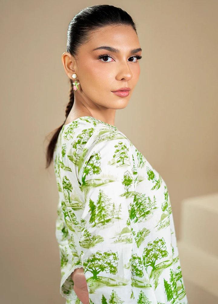 Cross Stitch Printed Lawn Suits Unstitched 2 Piece CS24DL D-18 Mystic Forest - Summer Collection