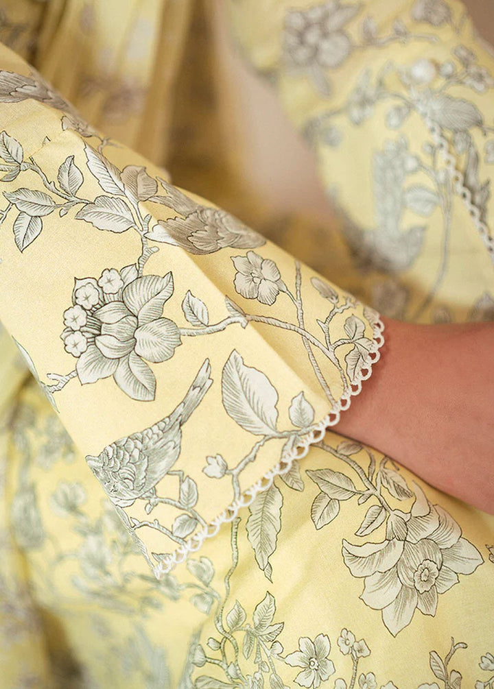 Cross Stitch Printed Lawn Suits Unstitched 3 Piece CS24DL D-01 Cream Brulee - Summer Collection