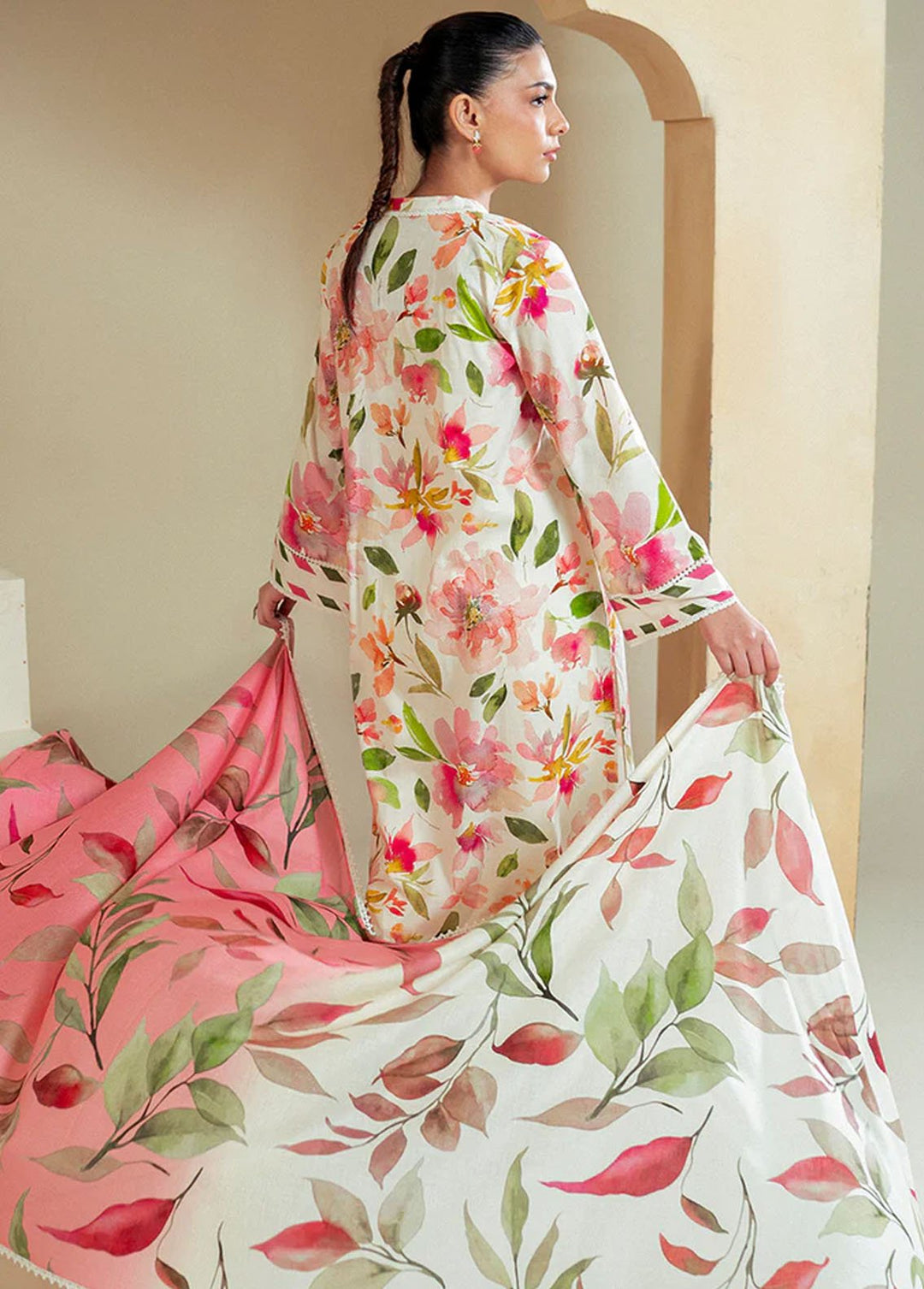 Cross Stitch Printed Lawn Suits Unstitched 3 Piece CS24DL D-07 Hazel Willow - Summer Collection