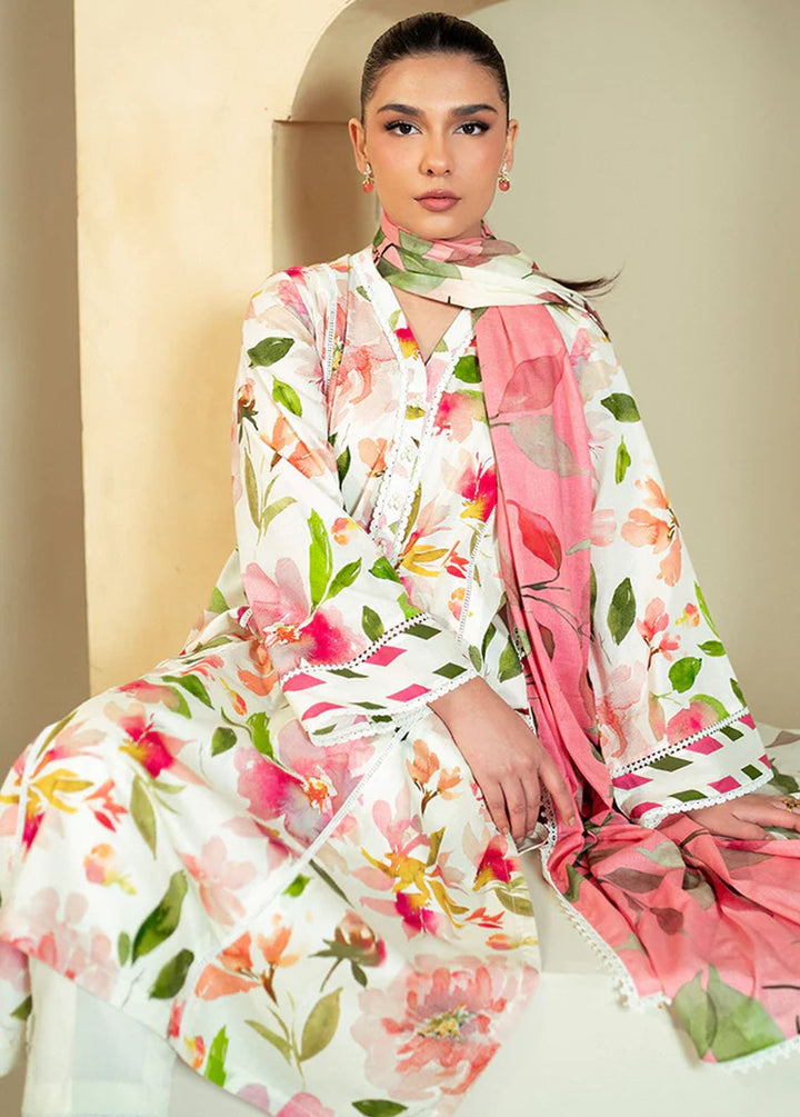 Cross Stitch Printed Lawn Suits Unstitched 3 Piece CS24DL D-07 Hazel Willow - Summer Collection
