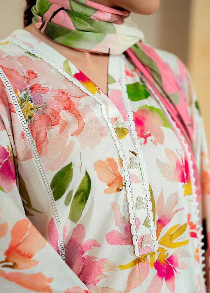 Cross Stitch Printed Lawn Suits Unstitched 3 Piece CS24DL D-07 Hazel Willow - Summer Collection