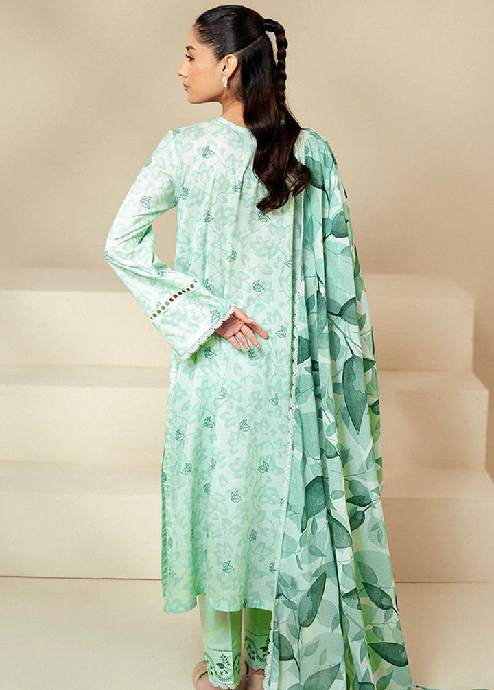 Cross Stitch Printed Lawn Suits Unstitched 3 Piece CS24DL D-09 Minty Meadow - Summer Collection