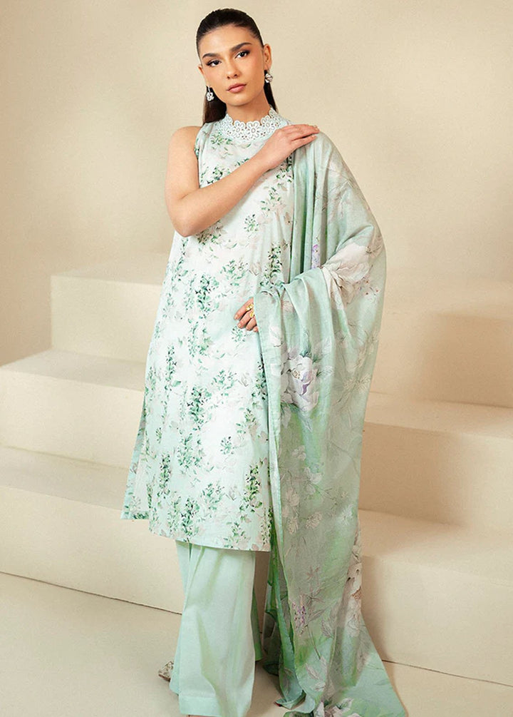 Cross Stitch Printed Lawn Suits Unstitched 3 Piece CS24DL D-10 Rose Garland - Summer Collection