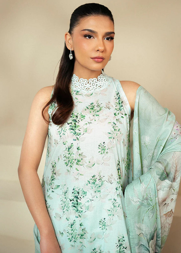 Cross Stitch Printed Lawn Suits Unstitched 3 Piece CS24DL D-10 Rose Garland - Summer Collection